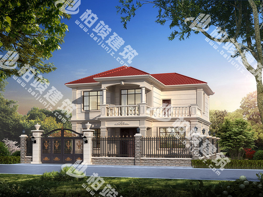 二层农村自建房设计图，带私家庭院，童话般的乡村墅居
