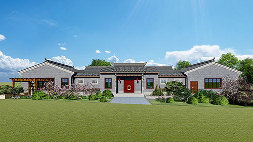 中式风格四合院，定制别墅最适合你的别墅。